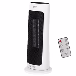 Adler AD 7738, Chauffage de ventilateur électrique, Vitrocéramique, 50°, 12 h, 1,55 m, Intérieure