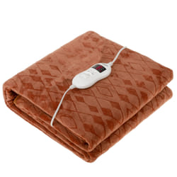 Adler CR 7435 Couverture chauffante 60 W Marron Toison, Polyester