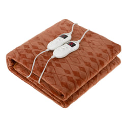 Camry Premium CR 7436 couverture et coussin chauffant Couverture chauffante 120 W Marron Polyester, Micromolleton