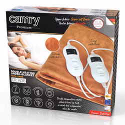 Camry Premium CR 7436 couverture et coussin chauffant Couverture chauffante 120 W Marron Polyester, Micromolleton - Vue supplémentaire 6