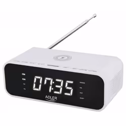 Radio-réveil - Adler - AD 1192W - Bluetooth 5.0 - Chargeur sans fil - FM 30 émetteurs
