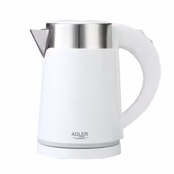 Adler AD 1372W, 0,6 L, 800 W, Métallique, Blanc, Polypropylène (PP), Acier inoxydable, Indicateur de niveau d'eau