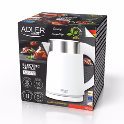 Adler AD 1372W bouilloire 0,6 L 800 W Métallique, Blanc - Vue supplémentaire 13