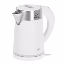 Adler AD 1372W bouilloire 0,6 L 800 W Métallique, Blanc