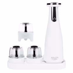 Adler AD 4449W Moulin pour assaisonnement Ensemble de poivrière et salière Acier, Blanc