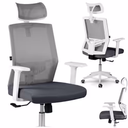 Chaise de bureau - Sofotel - Rotar - Micro-maille - Gris foncé - Réglable