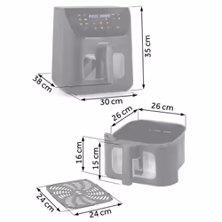 Berdsen BD-660 Friteuse à air chaud 8 L 1700 W Noir - Vue supplémentaire 3