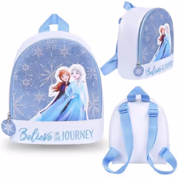 Sac à dos - DISNEY FROZEN - La Reine des Neiges - Bleu - Enfant - Dos - Fille