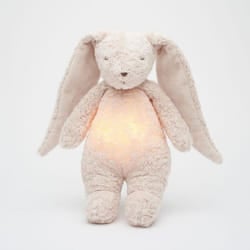 MOONIE - Veilleuse Lapin Nature Bio Avec Sons Lumieres Rose