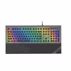 iBox AURORA K-5, Taille réelle (100 %), USB, Clavier mécanique, QWERTY, LED RGB, Noir
