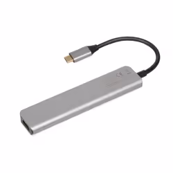 iBox IUH3SL4K hub & concentrateur USB Type-C 5000 Mbit/s Argent