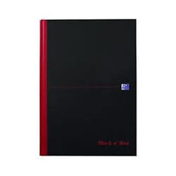 Oxford 400047607 bloc-notes A4 192 feuilles Noir, Rouge