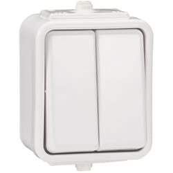 Schneider Electric - Interrupteur double allumage étanche IP44 saillie blanc cedar schneider