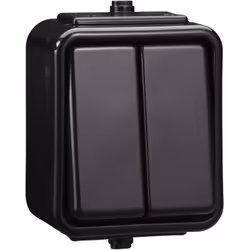 Gamme de produits : Cedar Type de produit ou de composant : interrupteur double Couleur du couvercle : Noir (RAL 9017) Foncti ...