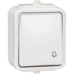 Schneider Electric - Bouton-poussoir sonnette étanche IP44 saillie blanc cedar schneider