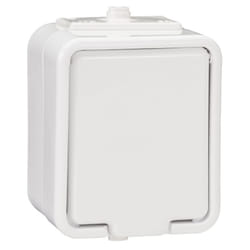 Prise simple 2P+T saillie IP44 16A blanc CEDAR Schneider