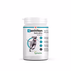 Vetoquinol Caniviton Forte Plus, Chien, Comprimé, Hanche et articulations, Adulte, Bouteille, 198 g