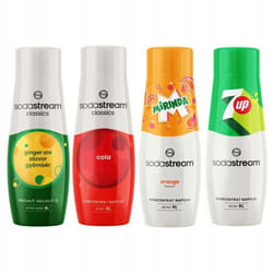 Sirops - SODASTREAM - Cola Mirinda 7Up Ginger Ale - 4 pcs - 440 ml - Ajustement de saveur
