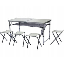 Oxford - table touristique avec 4 chaises valise pliable set de pêche étagère