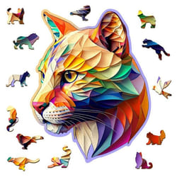 Puzzle en bois - WOODEN CITY - GAUDY COUGAR - 165 pièces - 10 ans et plus - Thème Animaux