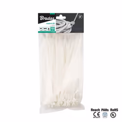 Bradas TS1125100N, Transparent, 1 tête(s), CE, PAHs, 100 mm, 2,5 mm, 100 pièce(s)