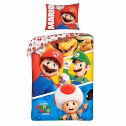 Bande de film Nintendo Super Mario Bros Ensemble de housse de couette simple