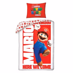 Film Nintendo Super Mario Bros Nous voici Ensemble de housse de couette simple