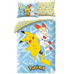 Parure housse de couette - POKEMON - Pikachu Team - 140x200 cm - Microfibre - Enfant