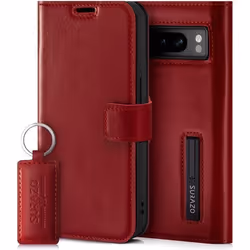 Étui en cuir - SURAZO - Google Pixel 8 Pro - Cuir véritable - Protection RFID - Support intégré