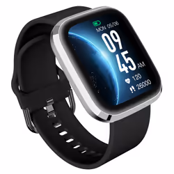 Garett Electronics GRC Style Montre connectée Argent bracelet silicone Noir - Vue supplémentaire 2