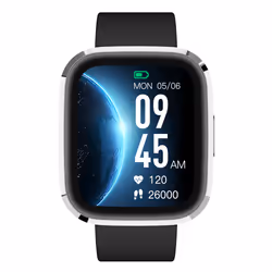 Garett Electronics GRC Style Montre connectée Argent bracelet silicone Noir - Vue supplémentaire 3