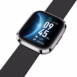 Garett Electronics GRC Style Montre connectée Argent bracelet silicone Noir - Vue supplémentaire 4