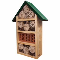 Offrant de meilleures conditions de vie pour les insectes bénéfiques, ce gîte à insectes est conçu pour : les abeilles maçons ...