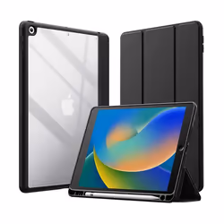 Étui pour iPad 102 - Crong - PrimeFolio - Support intégré - Chargement Apple Pencil - Noir