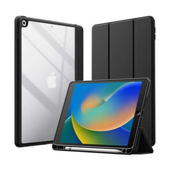 Étui pour iPad 102 - Crong - PrimeFolio - Support intégré - Chargement Apple Pencil - Noir