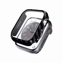 Crong CRG-41HS-CRB, Emplacement, Smartwatch, Charbon, Apple, Apple Watch Series 7/8 41mm, Polycarbonate (PC), Verre trempé