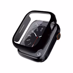 Crong CRG-44HS-BLK, Emplacement, Smartwatch, Noir, Apple, Apple Watch Series 4/5/6/SE 44mm, Polycarbonate (PC), Verre trempé