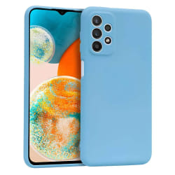 Crong Coque en Silicone Liquide pour Samsung Galaxy A23 5G Anti-Choc Flexible Bleu