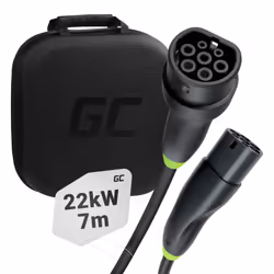 Green Cell EVKABGC02, Noir, Type 2, Type 2, Noir, Droit, Droit