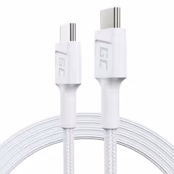 Green Cell KABGC30W, 1,2 m, USB C, USB C, USB 3.2 Gen 1 (3.1 Gen 1), 480 Mbit/s, Blanc