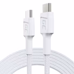 Green Cell KABGC29W, 2 m, USB C, USB C, USB 3.2 Gen 1 (3.1 Gen 1), 480 Mbit/s, Blanc