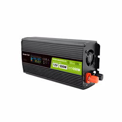 Green Cell Przetwornica napicia PowerInverter LCD 12 V 500W/1000W Przetwornica samochodowa z wywietlaczem - czysty sinus, Ond ...