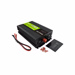 Green Cell Przetwornica napicia PowerInverter LCD 12 V 2000W/40000W Przetwornica samochodowa z wywietlaczem - czysty sinus adaptateur de puissance & onduleur Auto Noir