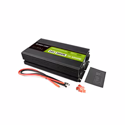 Green Cell Przetwornica napicia PowerInverter LCD 24 V 3000W/60000W Przetwornica samochodowa z wywietlaczem - czysty sinus adaptateur de puissance & onduleur Auto Noir