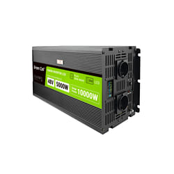 Green Cell Przetwornica napicia PowerInverter LCD 48 V 5000W/10000W Przetwornica samochodowa z wywietlaczem - czysty sinus 10 kVA Noir