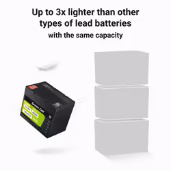 Green Cell LFPGC12V60AH Batterie de l'onduleur Phosphate de fer lithié (LiFePo4) 12,8 V 60 Ah - Vue supplémentaire 3