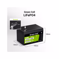 Green Cell LFPGC12V10AH Batterie de l'onduleur Phosphate de fer lithié (LiFePo4) 12,8 V 10 Ah - Vue supplémentaire 2