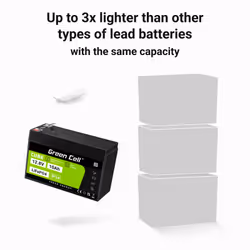 Green Cell LFPGC12V10AH Batterie de l'onduleur Phosphate de fer lithié (LiFePo4) 12,8 V 10 Ah - Vue supplémentaire 3