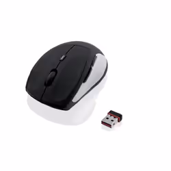 iBox IMOS603, Droitier, Optique, RF sans fil, 1600 DPI, Noir, Gris