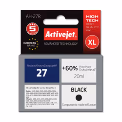 Activejet Encre AH-27R (remplacement HP 27 C8727A ; Premium ; 20 ml ; noir)